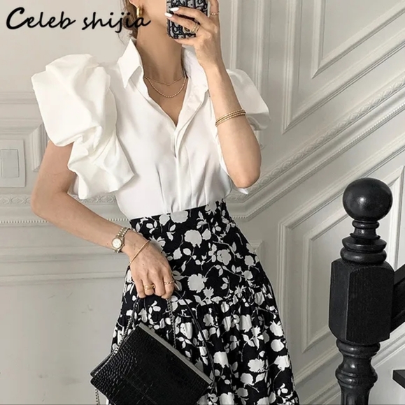 Women Chiffon Blouse - Picture 1 of 3